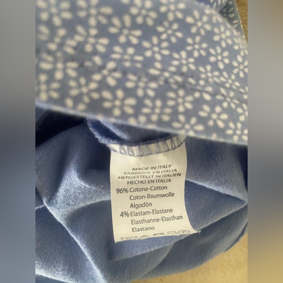 Brandy Melville Blue Fitted Ruched Cap Sleeve Blouse - Picture 7 of 7